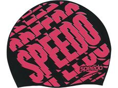 Speedo Slogan Print Silikon Badekappe