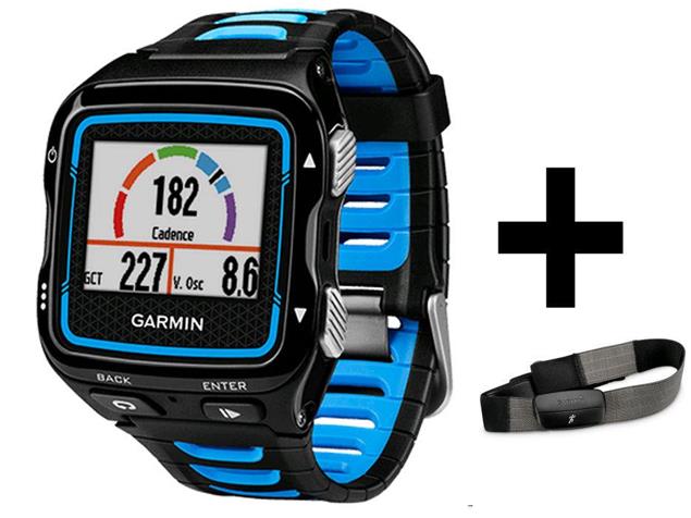 Garmin Forerunner 920XT GPS Triathlonuhr mit Brustgurt Textil schwarz/blau