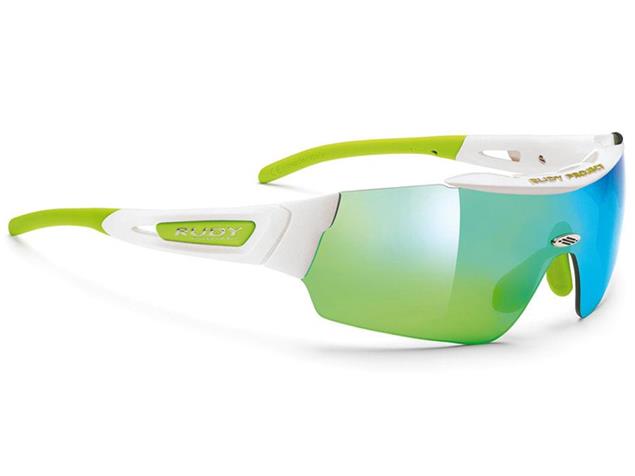 Rudy Project Ergomask Brille white gloss/multilaser green