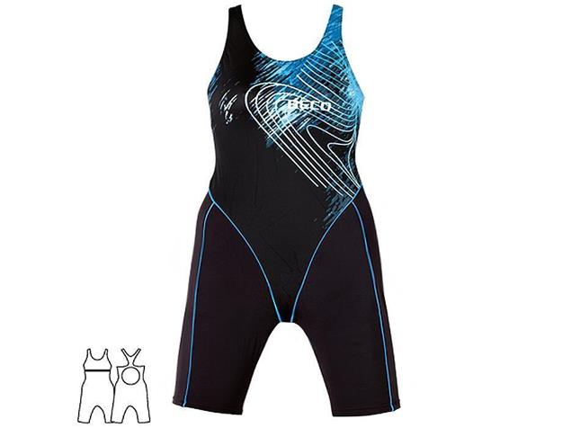 Beco Aqua Schwimmanzug mit Bein Maxpower - 34 schwarz/blau