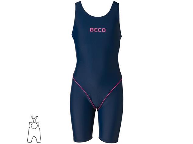 Beco Mädchen Schwimmanzug mit Bein Maxpower - 140 marine/pink