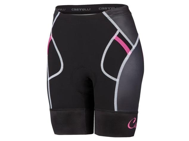 Castelli Free Women Tri Short - XS black/pink fluo