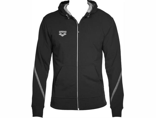 Arena Teamline Hooded Jacket Kapuzenjacke mit Reißverschluss - XL black