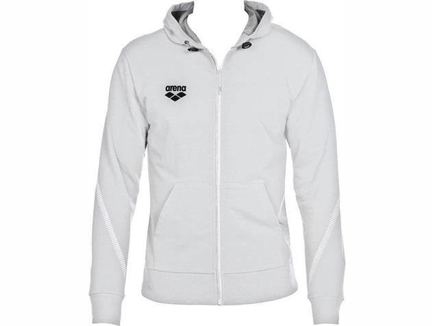 Arena Teamline Hooded Jacket Kapuzenjacke mit Reißverschluss - XL white