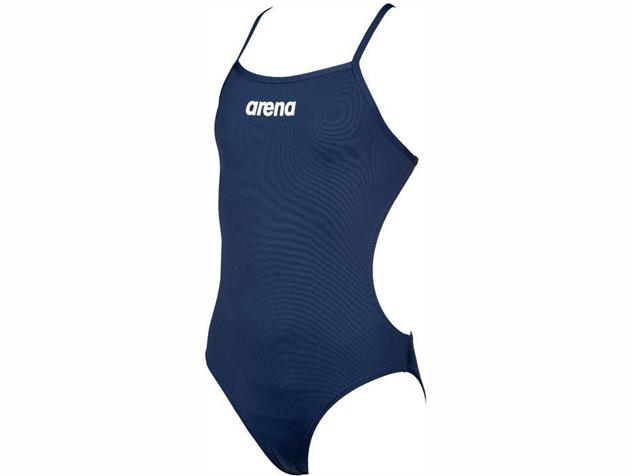 Arena Solid Youth Mädchen Badeanzug Light Tech Back - 128 navy/white