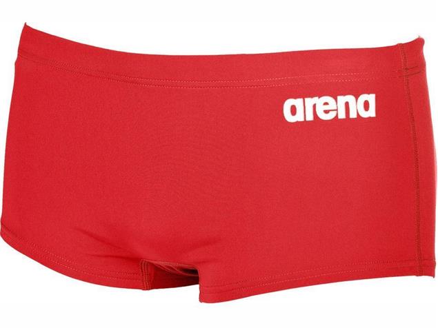 Arena Solid Squared Short Badehose Low Waist - 2 red/white