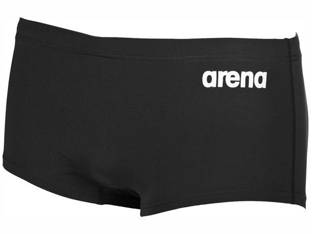 Arena Solid Squared Short Badehose Low Waist - 3 black/white