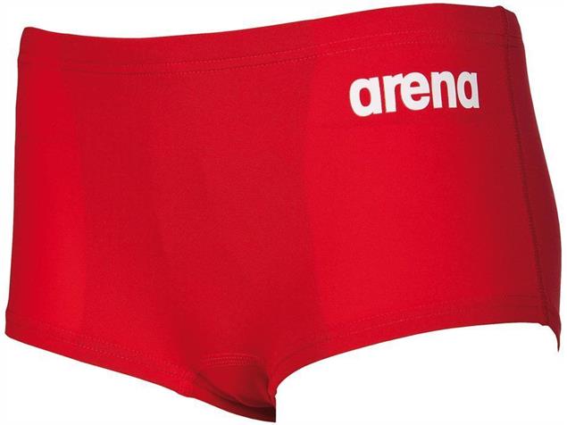 Arena Solid Squared Short Jungen Badehose Low Waist - 152 red/white