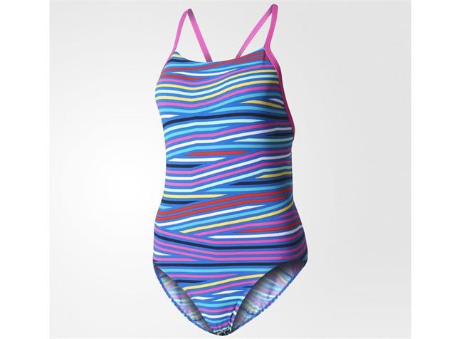 Adidas Graphic Badeanzug Thin Straps - Infinitex+ - 34 shock pink/blue