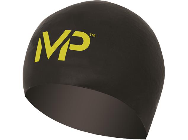 MP Michael Phelps 3D Dome Race Cap Badekappe - black/fluo yellow