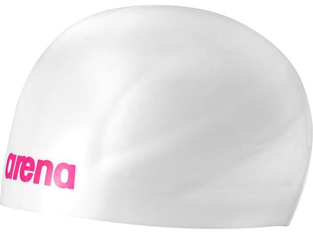 Arena 3D Ultra Racing Silikon Badekappe - M white/fuchsia