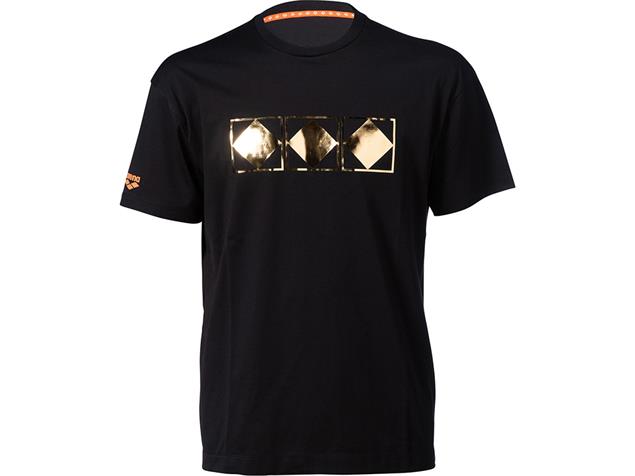 Arena 50th Anniversary Gold T-Shirt 50 Jahre Kollektion - S black