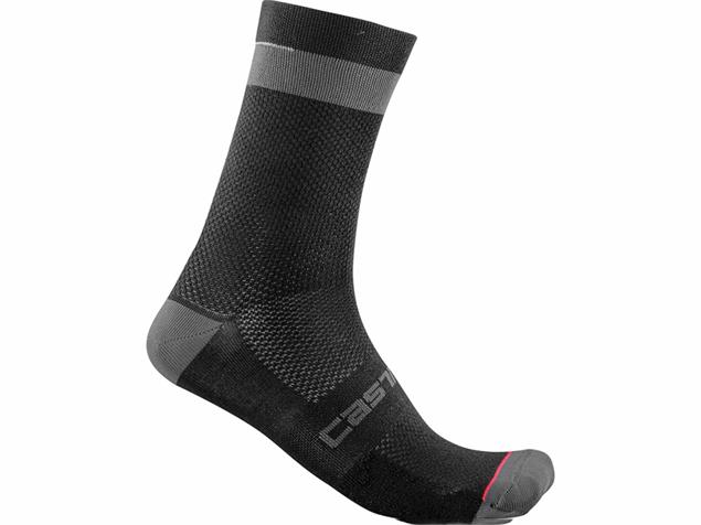 Castelli Alpha 18 Socken - S/M black/dark gray