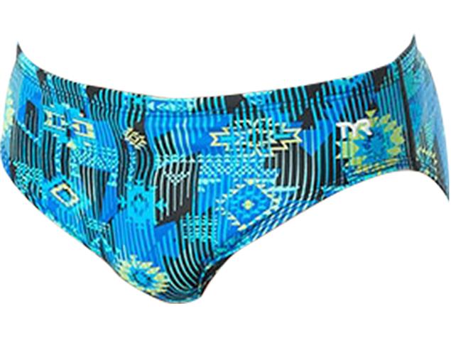 TYR Azoic All Over Racer Brief Badehose blue/multi