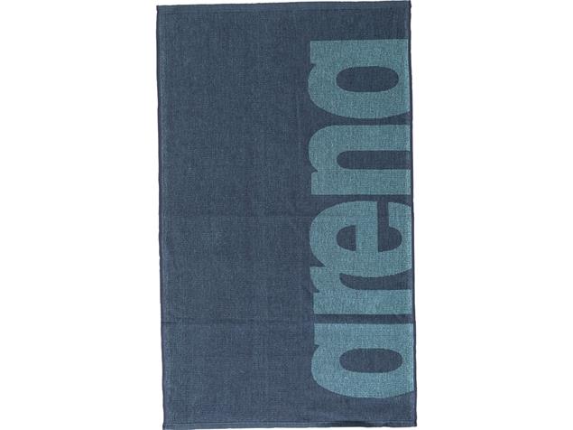 Arena Big Logo Shower Towel Baumwoll Handtuch - navy/sky