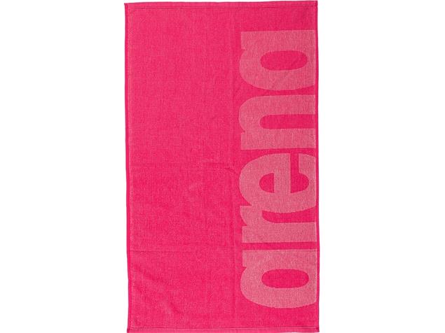 Arena Big Logo Shower Towel Baumwoll Handtuch - pink/grey