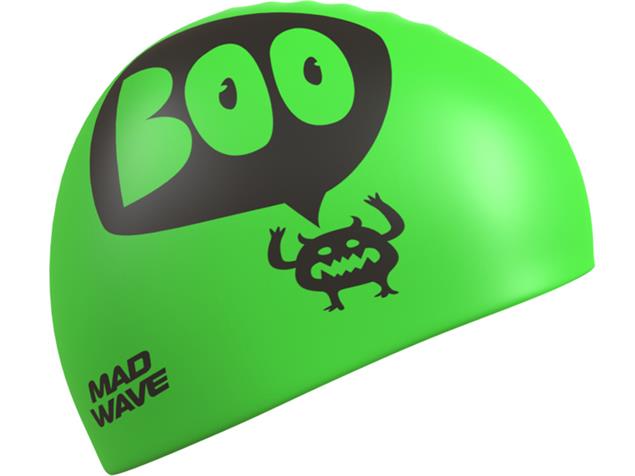 Mad Wave Boo Silikon Badekappe - green