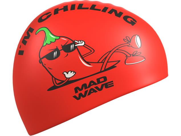 Mad Wave Chilling Silikon Badekappe - red