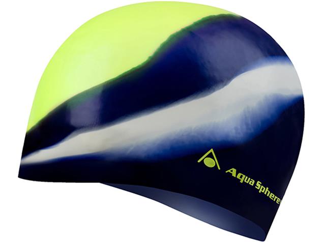 Aqua Sphere Classic Junior Silikon Badekappe - neon/navy/white