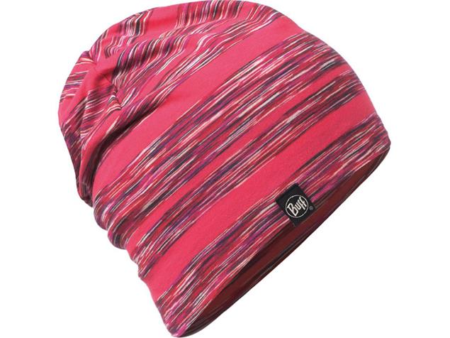 Buff Cotton Stripes Mütze - wild pink stripes