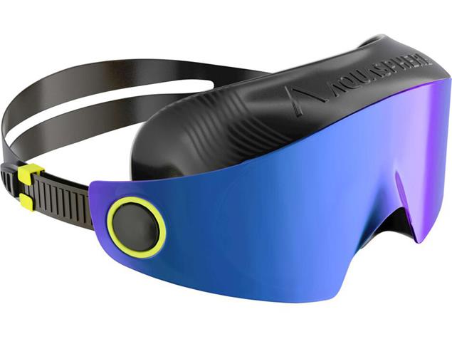 Aquasphere Defy Ultra Swim Goggles Schwimmaske Indigo Titanium Mirrored - Black/Bright Yellow