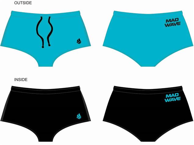 Mad Wave Drag Shorts Reversible turquoise Widerstandshose - XS