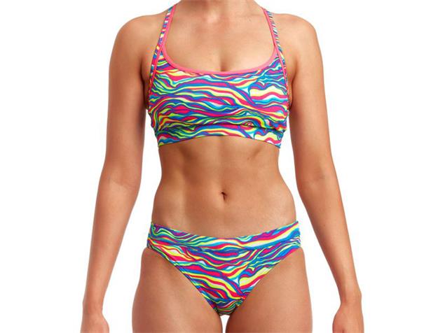 Funkita Eco Colour Curve Ladies Schwimmbikini Sports Top + Sports Brief
