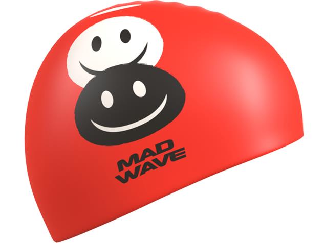 Mad Wave Emoji Silikon Badekappe - red