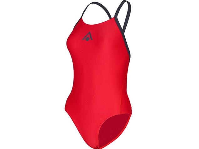 Aquasphere Essential Badeanzug Wide Back - red/dark grey 34