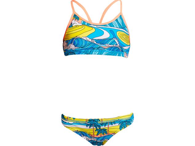 Funkita Summer Bay Ladies Schwimmbikini Eco Swim Crop Top + Hipster Brief - 36 (10)