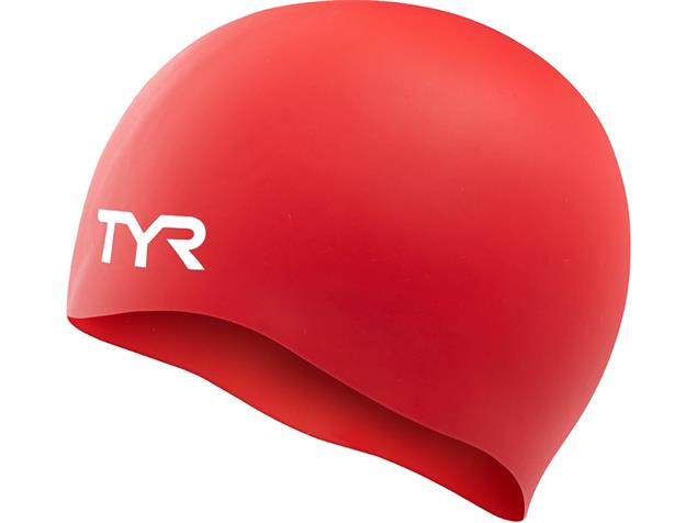 TYR Faltenfreie Silikon Badekappe - red