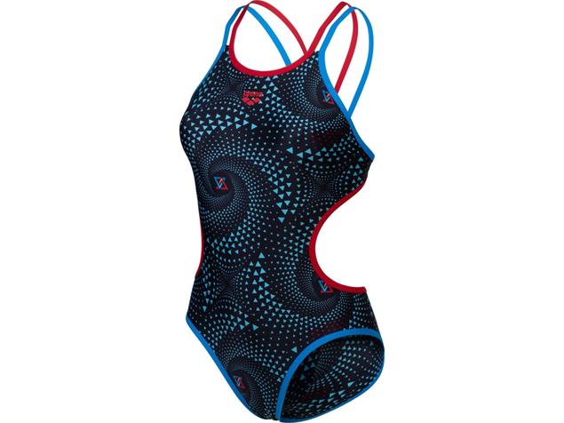 Arena Fireflow ONE Double Badeanzug Double Cross Back Limited Edition - 36 blue river/red/black multi