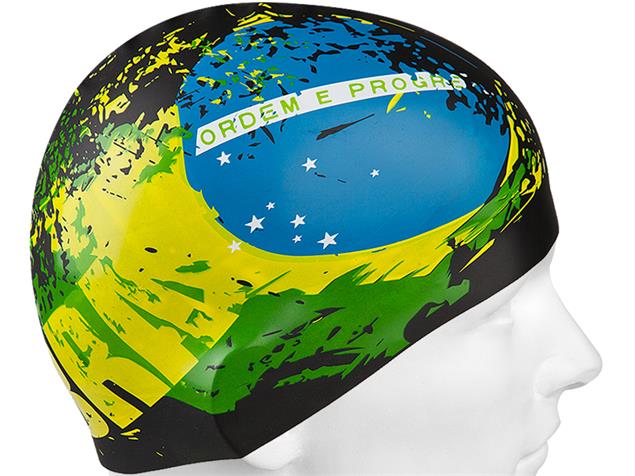 Mad Wave Flags Silikon Badekappe - brazil