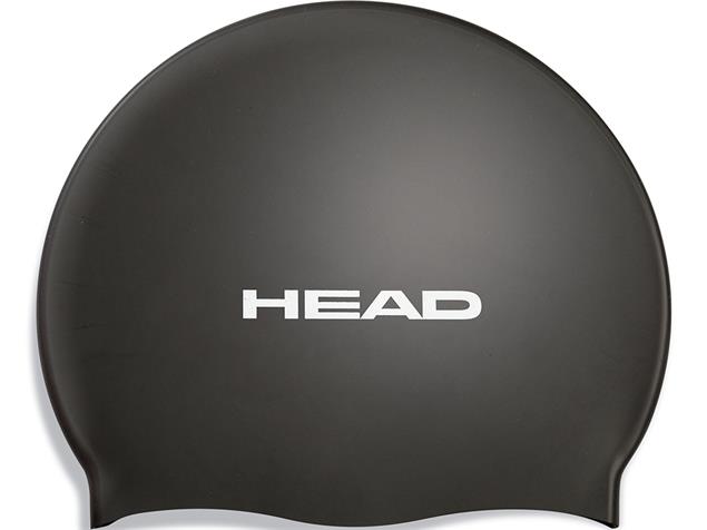 Head Flat Silikon Pearl Badekappe - black