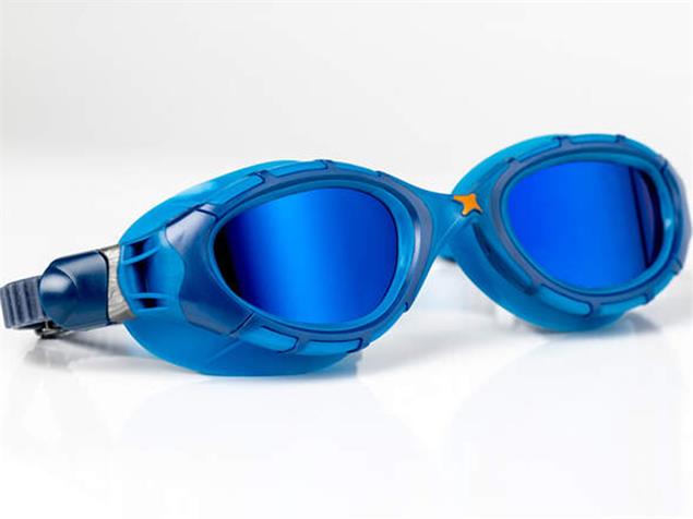 Zoggs Predator Flex Titanium Schwimmbrille blue-blue/mirrored blue - Small Fit