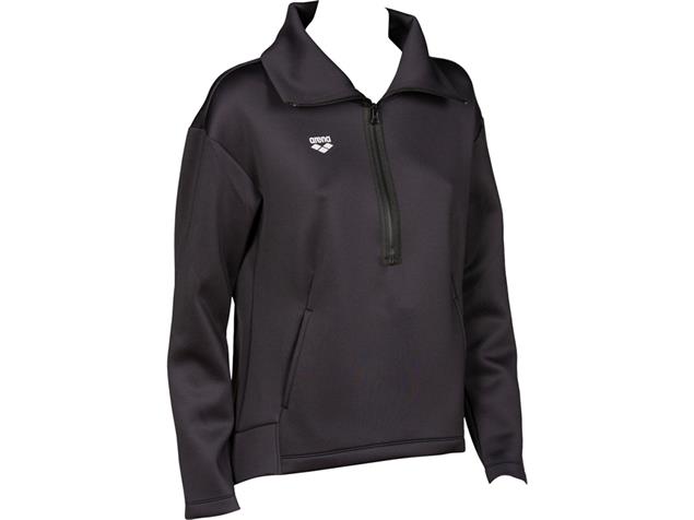 Arena Gym Damen L/S Spacer Halz Zip Sweater - L black