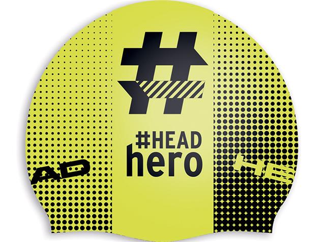 Head Hashtag Silikon Suede Badekappe - head hero