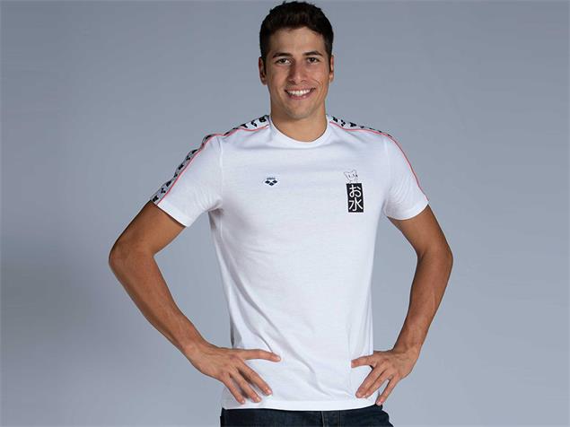 Arena Herren Team Mizu T-Shirt - M white/black