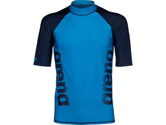 Arena Herren UV-Schutz Rash Graphic Kurzarm Shirt Sun Protection - S turquoise/navy