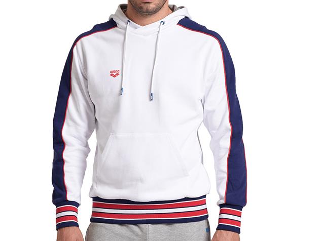 Arena Hooded Sweat Inserts Kapuzenpullover - L white/navy