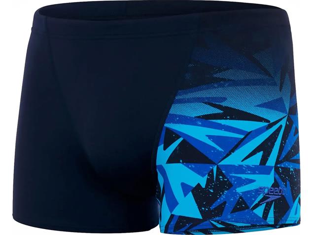 Speedo Hyperboom V-Cut Aquashort Badehose - 8 black/blue