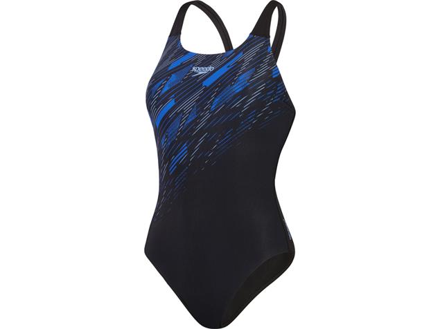 Speedo Hyperboom Placement Badeanzug Muscleback - 34 black/blue