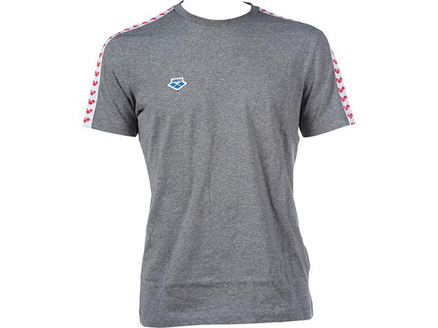 Arena Icons Herren Team T-Shirt - S dark grey melange/white/red