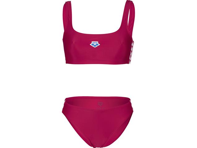 Arena Icons Solid Bralette Bikini - 36 red fandango