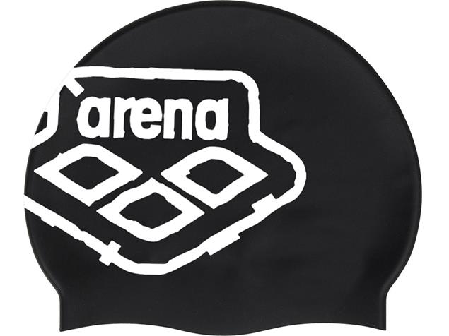 Arena Icons Team Stripe Silikon Badekappe - black/black