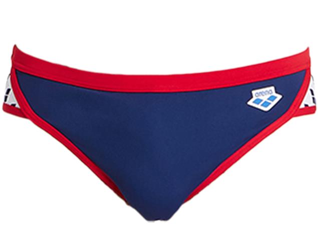 Arena Icons Solid Brief Badehose - 8 navy/red