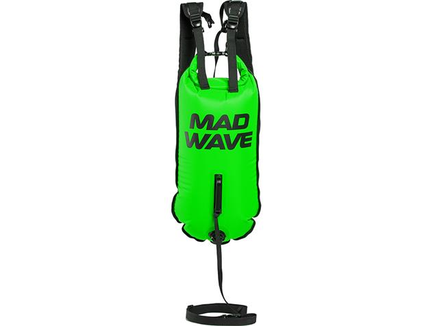 Mad Wave Inflatable buoy Dry Bag Open water - Swim Run - green