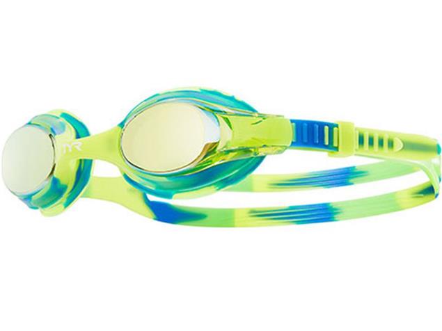 TYR Kids Swimple Tie Dye Mirror Schwimmbrille - green-blue/gold