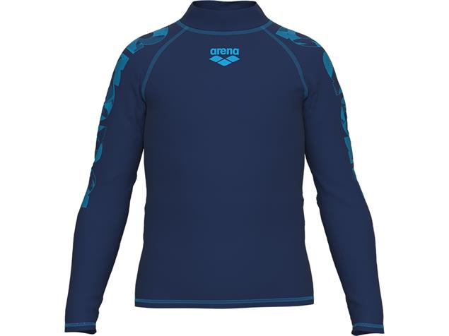 Arena  Kinder UV-Schutz Rash Graphic Langarm Shirt Sun Protection - 164 navy/turquoise