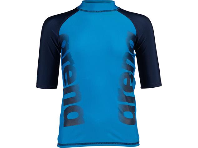 Arena Kinder UV-Schutz Rash Graphic Kurzarm Shirt Sun Protection - 164 turquoise/navy